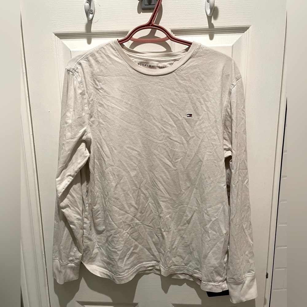 Tommy Hilfiger Men's White Long Sleeve Shirt